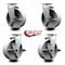 Service Caster Tool Box Caster Wheel Set 6'' Semi Steel Cast Iron Swivel Casters, 4PK TOOL-SCC-20S620-SSB-2-TLB-2 - alternate 4